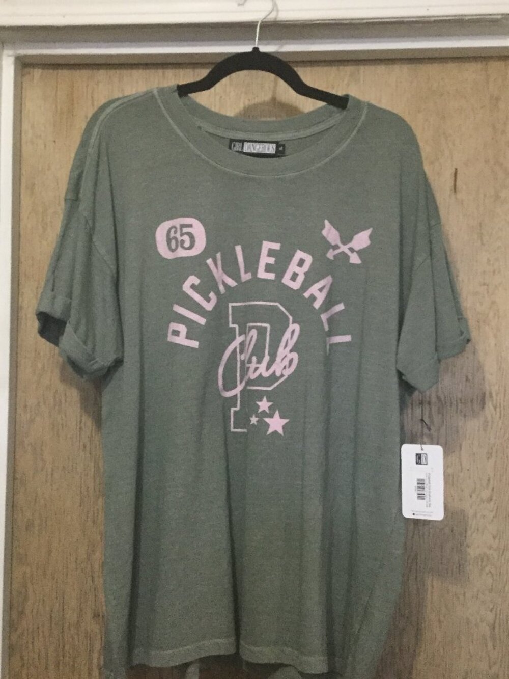 NWT Girl Dangerous short sleeve tee with pickleball graphic on front size XL
